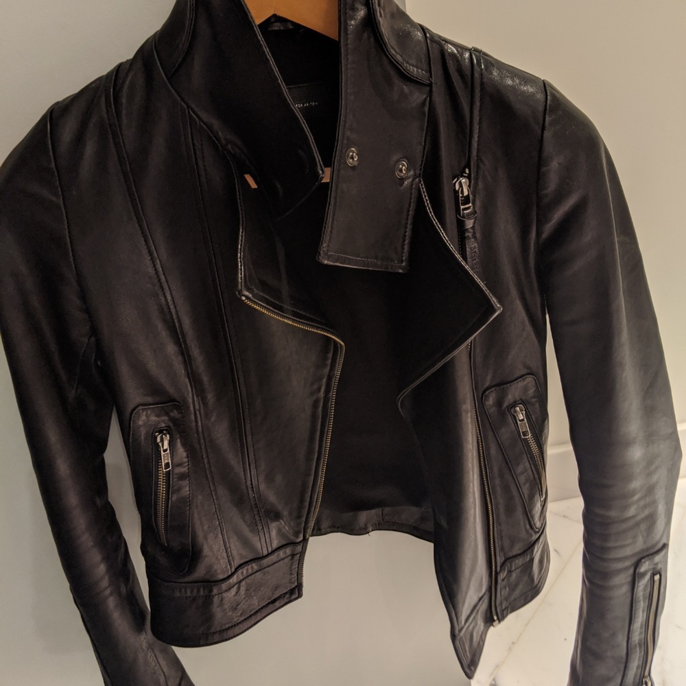 Mackage Kenya Leather Jacket Black XXS